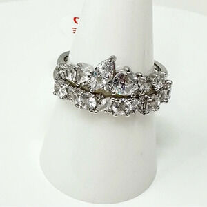 Bomb Party Mesmerized By Beauty Diamond Cubic Zirconia Rhodium Plating Size 10